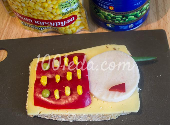 Бутерброд детский Мобильник: рецепт с пошаговым фото - Шаг №6