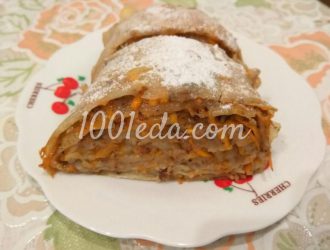 Тыквенный рулет с грецкими орехами