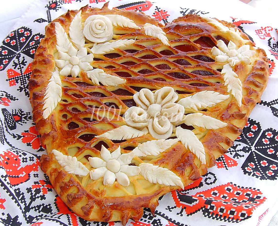 Пирог с прессованным яблочным повидлом Сердечный: рецепт с пошаговым фото- Шаг №18