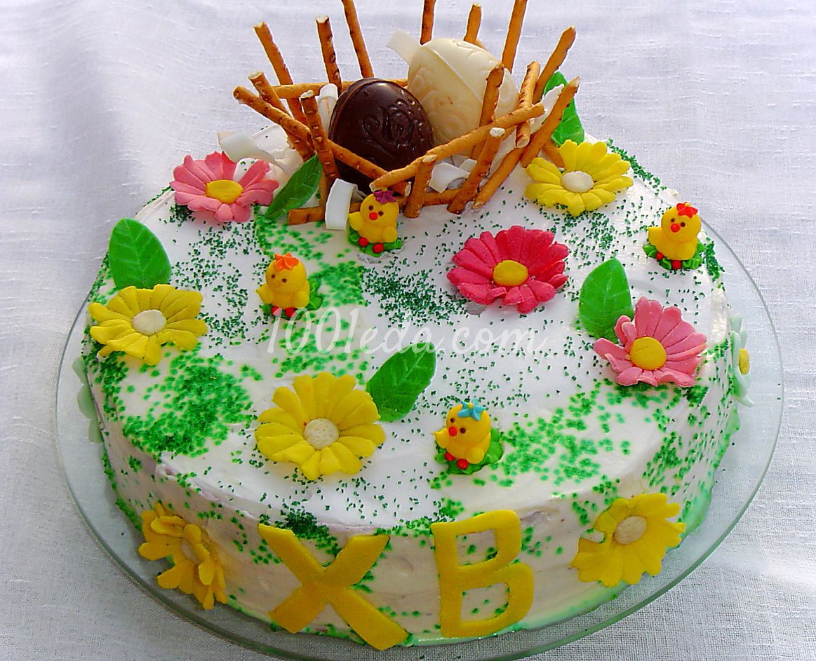 Пасхальный торт со штрейзелем: рецепт с пошаговым фото