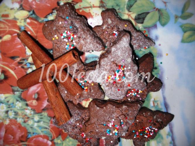 Шоколадное печенье Рождественские ёлочки