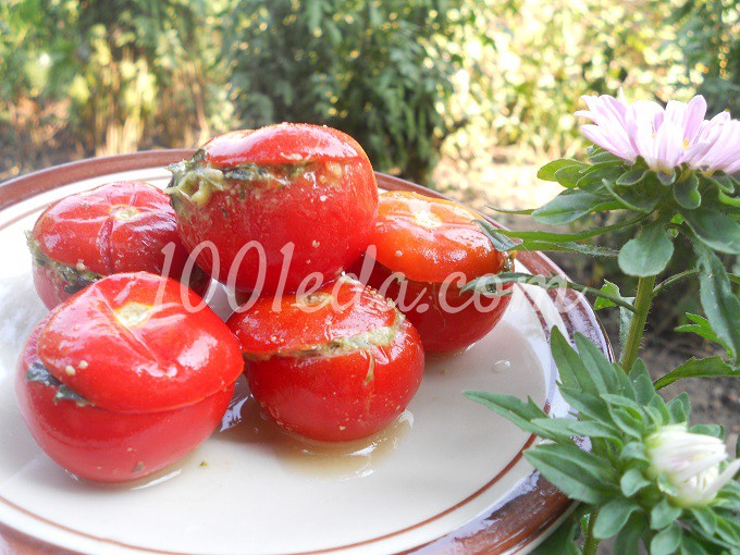 Фаршированные малосольные помидоры: рецепт с пошаговым фото