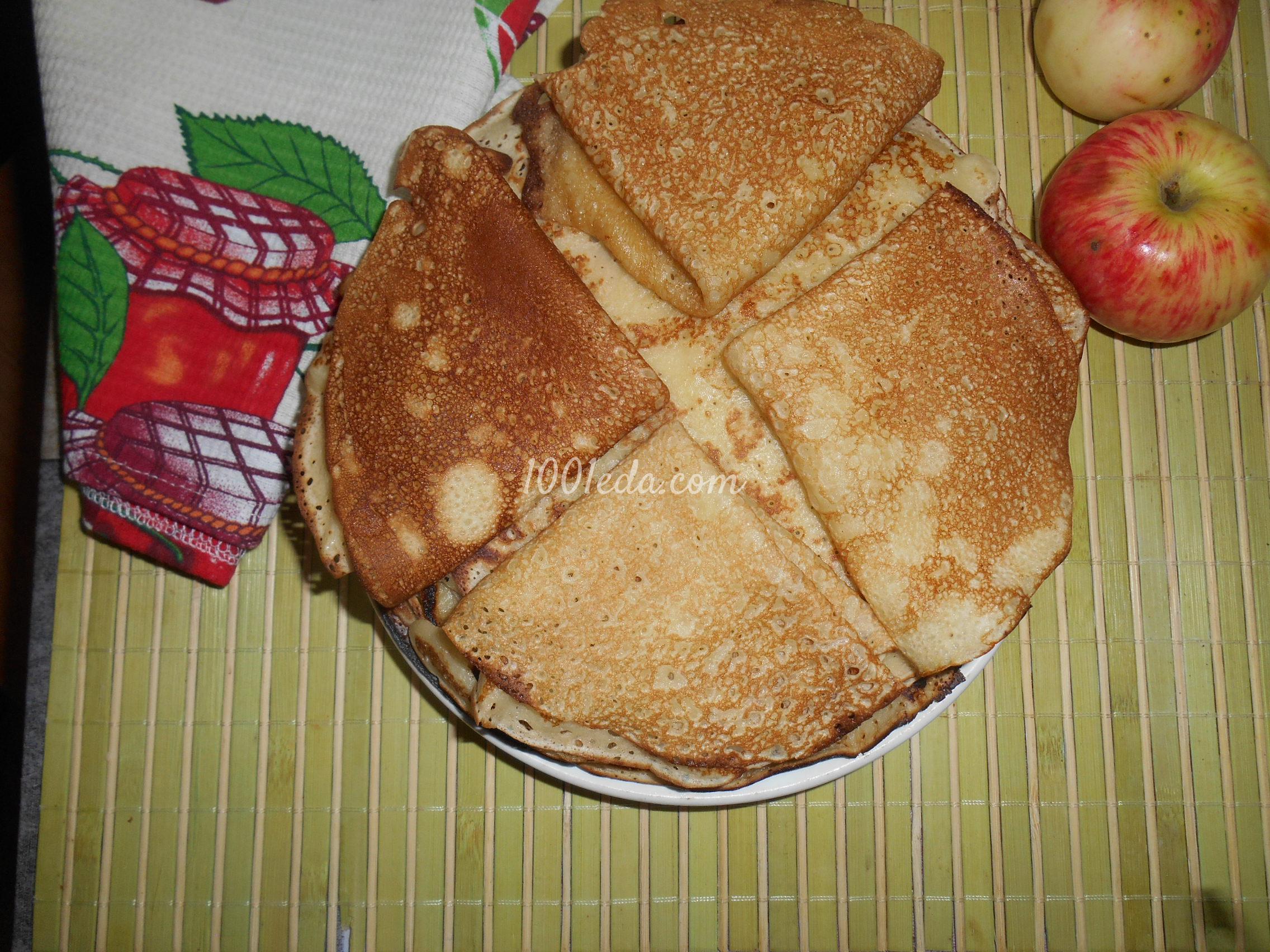 Блины заварные на кефире с яблоками: рецепт с пошаговым фото