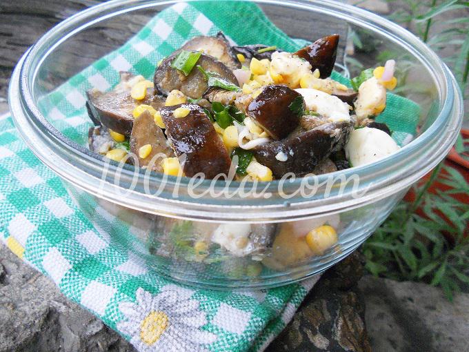Салат из запеченных баклажан с кукурузой: рецепт с пошаговым фото