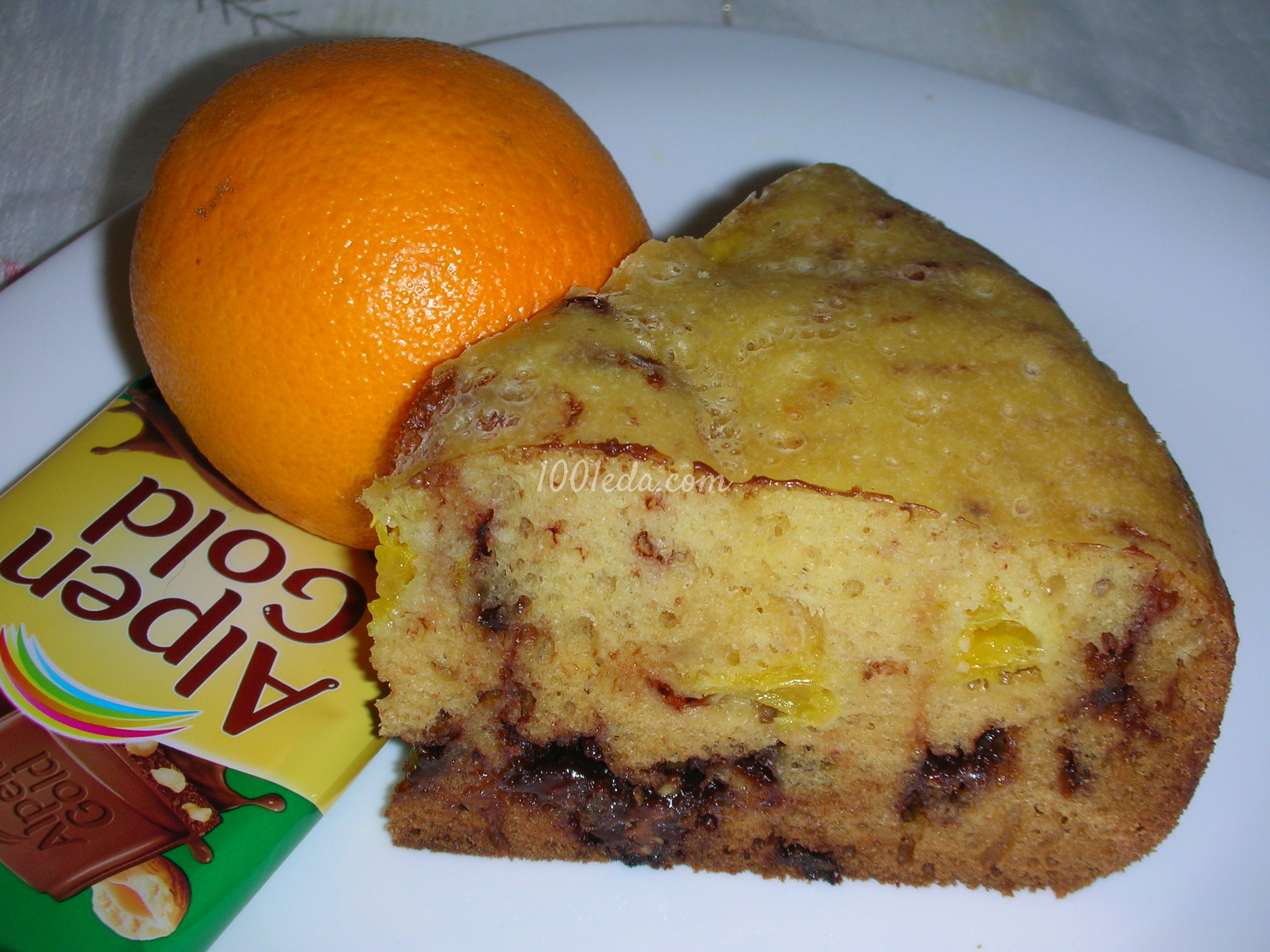 Бисквитный пирог с шоколадом и апельсином в мультиварке: рецепт с пошаговым фото