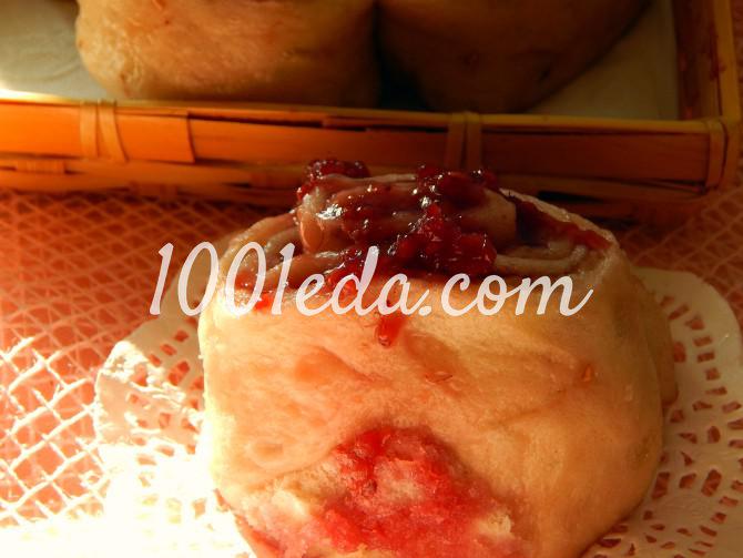 Сладкие малиновые маньтоу или китайские паровые булочки: рецепт с пошаговым фото