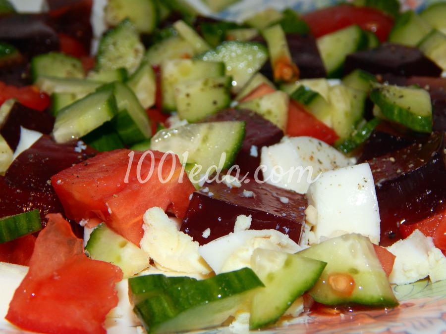 Овощной салат со свекольным желе