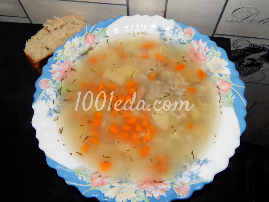 Овощной суп с рыбными консервами и рисом