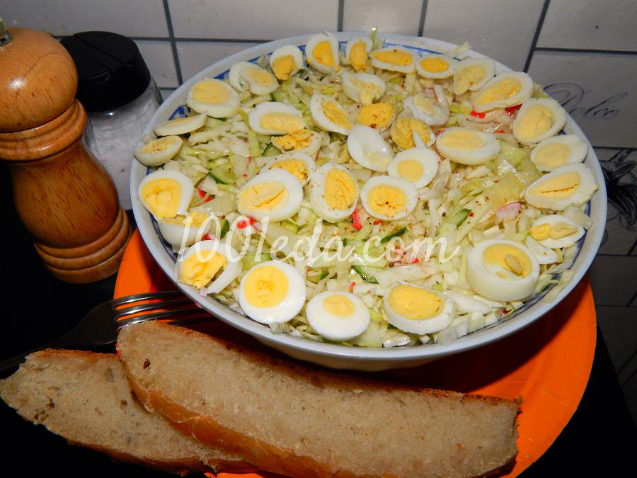 Овощной салат с крабовыми палочками и перепелиными яйцами: рецепт с пошаговым фото