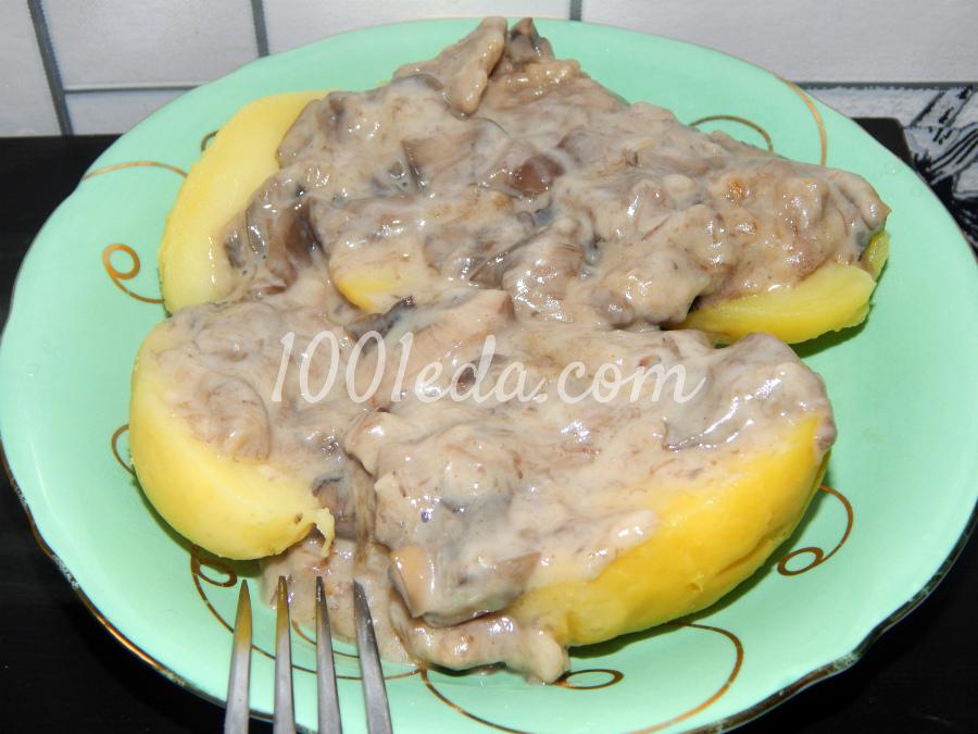 Картофель под молочно-грибным соусом: рецепт с пошаговым фото