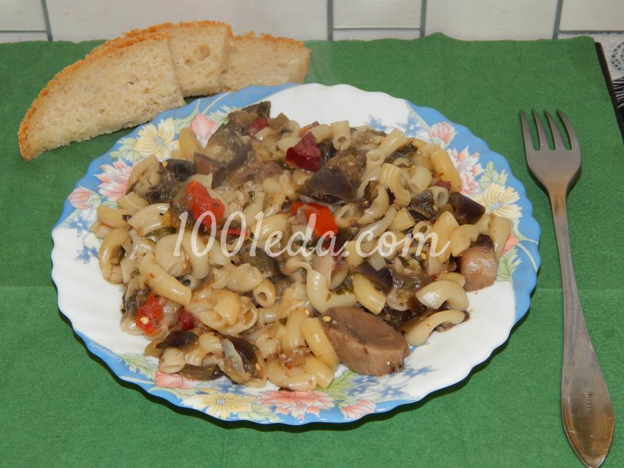 Макароны с грибно-баклажановым соусом со вкусом копченостей: рецепт с пошаговым фото
