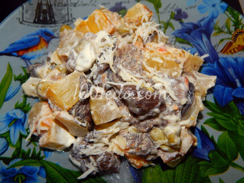 Салат с грибами и картофелем: рецепт с пошаговым фото