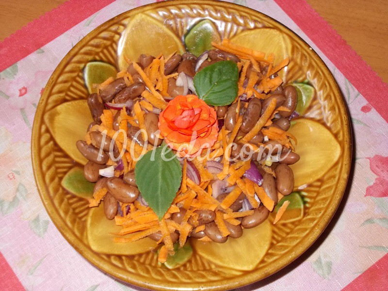 Салат для постного стола с фасолью: рецепт с пошаговым фото