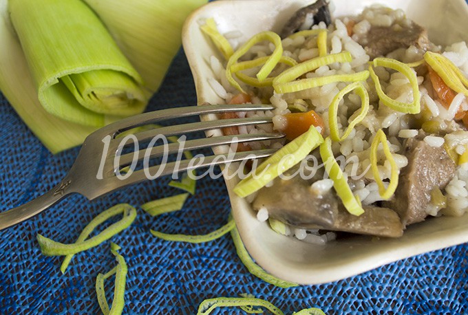 Рисовое рагу с говядиной, грибами и луком-пореем: рецепт с пошаговым фото