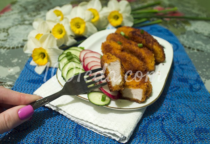 Куриные наггетсы в панировке из сухарей и яиц: рецепт с пошаговым фото