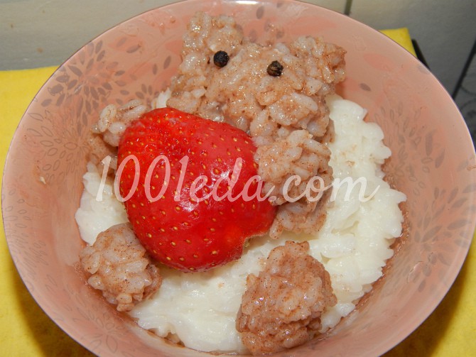 Детская рисовая кашка Мишка-сладкоежка: рецепт с пошаговым фото - Шаг №4