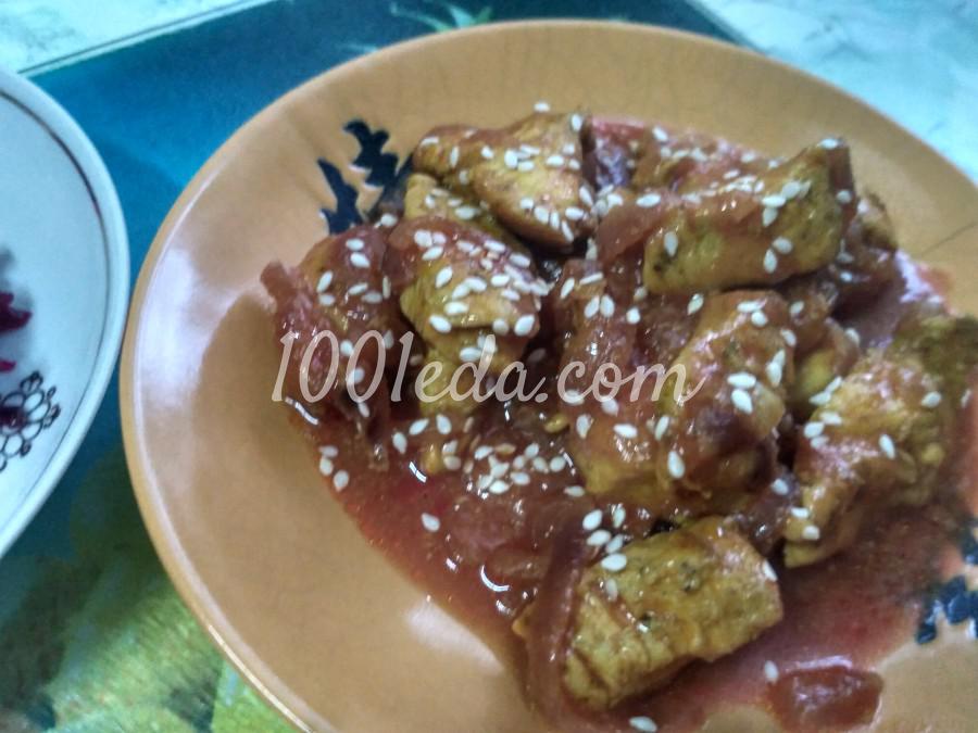 Диетическое куриное филе тушеное в томатном соке в мультиварке: пошаговый с фото - Шаг №8