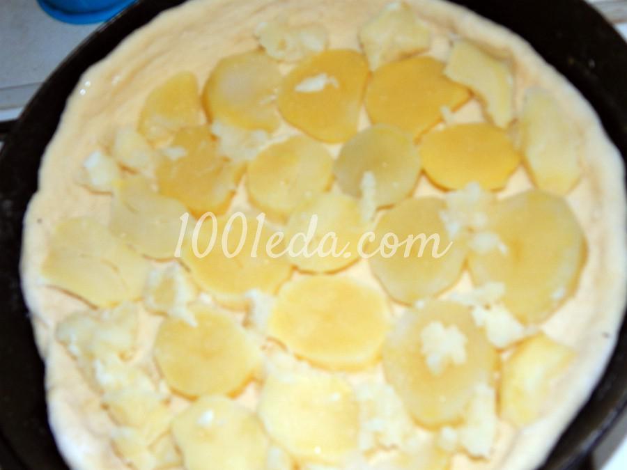 Дрожжевой пирог с мясом и картофелем: рецепт с пошаговым фото - Шаг №4