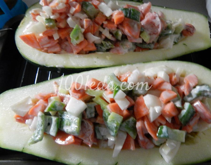 Фаршированный овощами кабачок: рецепт с пошаговым фото - Шаг №8