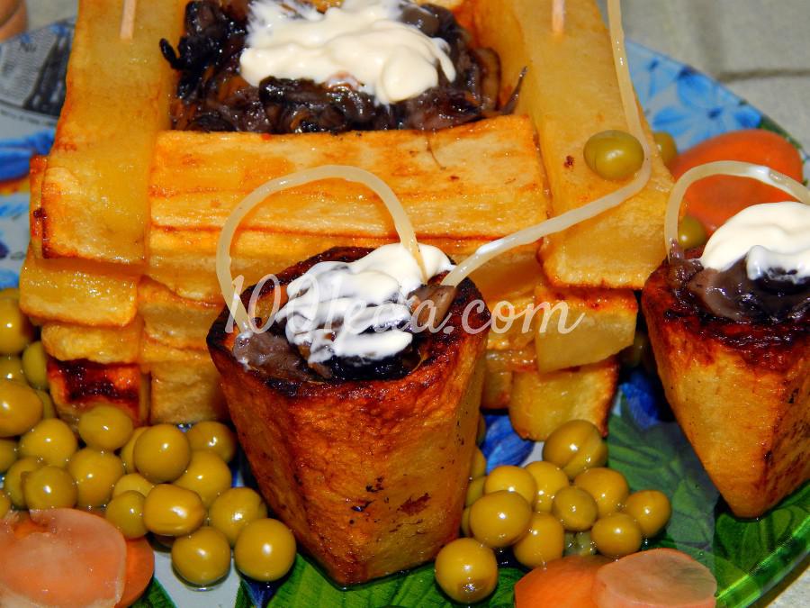 Горячее из картофеля и грибов Семейный колодец: рецепт с пошаговым фото - Шаг №10