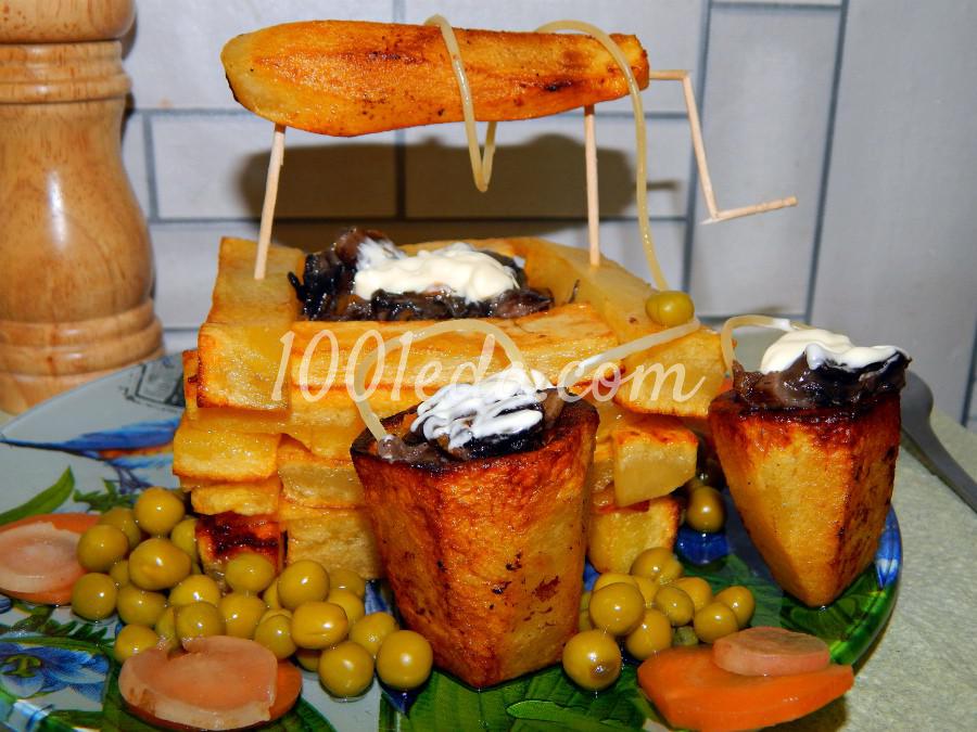 Горячее из картофеля и грибов Семейный колодец: рецепт с пошаговым фото - Шаг №9
