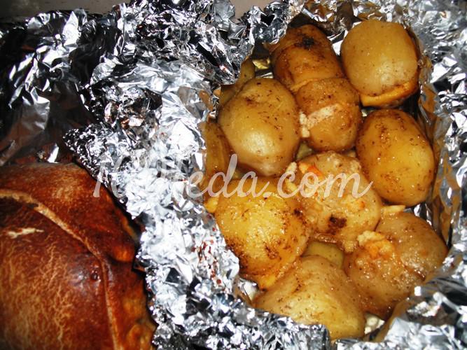 Говядина по-русски, запеченная в тесте, с печеным картофелем с сыром: рецепт с пошаговым фото - Шаг №14