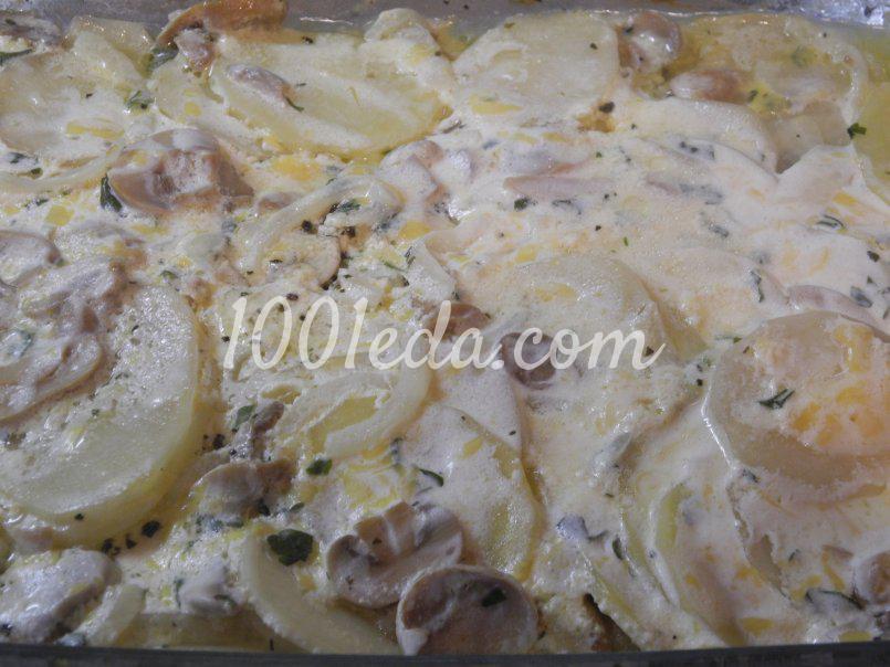 Грибы с картофелем в сметане: рецепт с пошаговым фото - Шаг №4