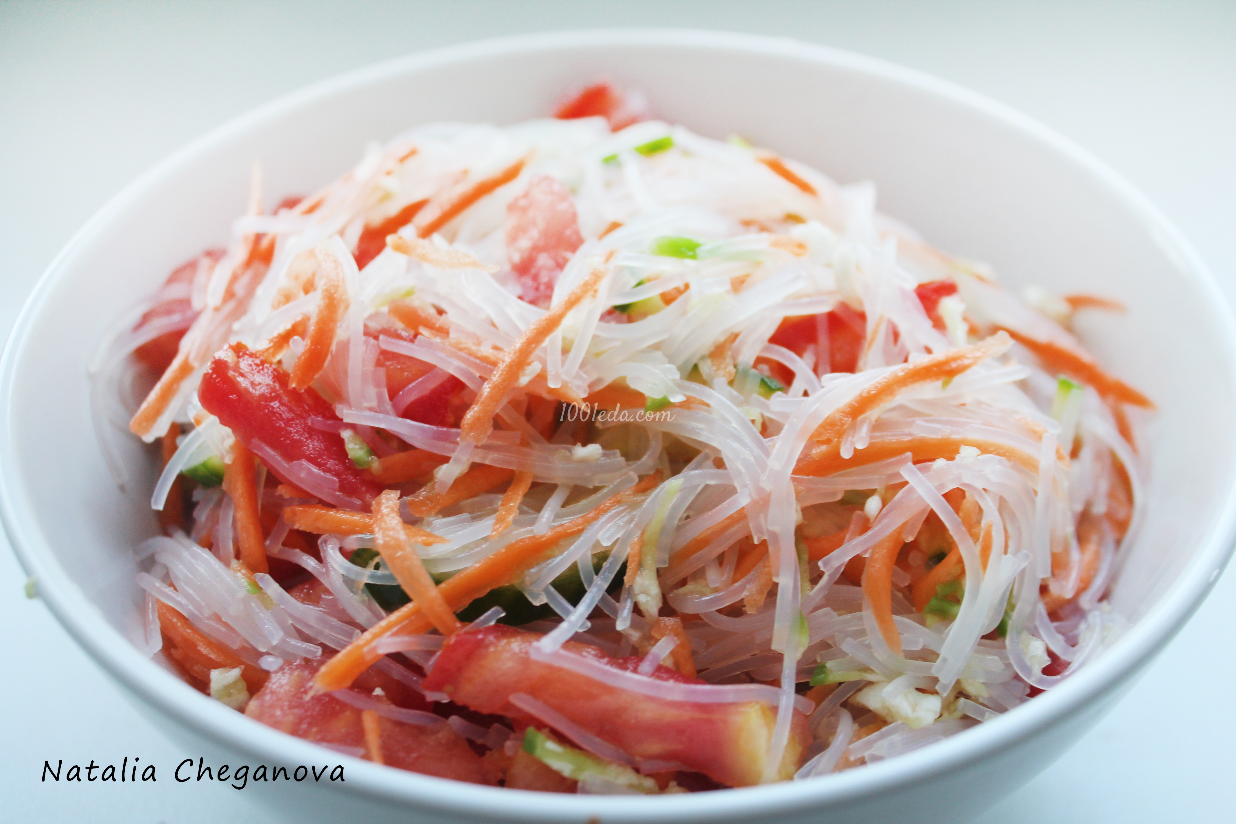 Нежный салат с фунчозой по-корейски: рецепт с пошаговым фото