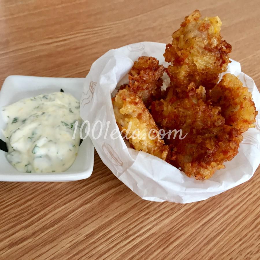 Домашние наггетсы в кляре из чипсов и сыра