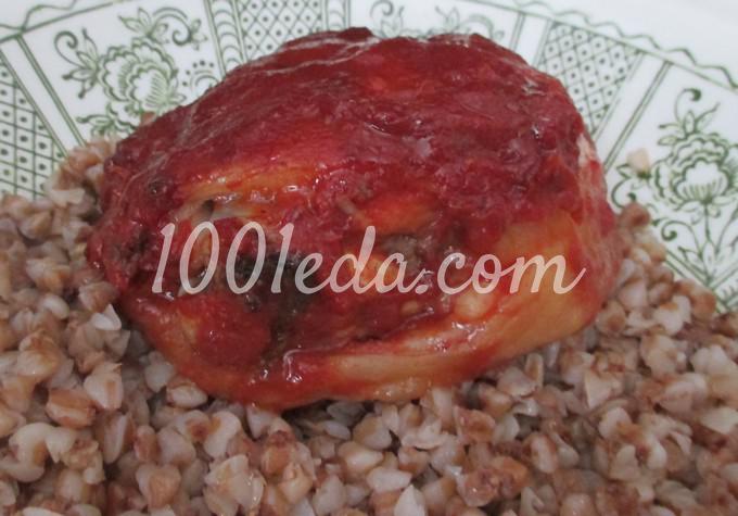 Курица в духовке, маринованная в томатной пасте