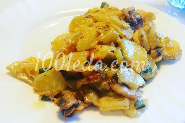 Сливочный картофель, запечёный с грибами: рецепт с пошаговым фото 