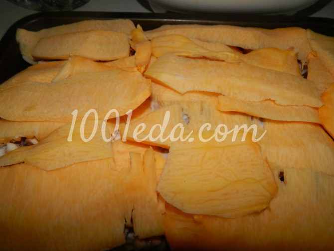 Кабачково-картофельная лазанья с мясом и грибами - Шаг №7