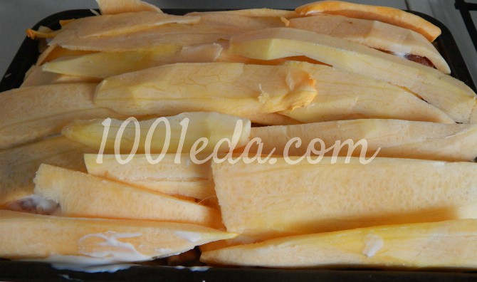 Кабачково-картофельная лазанья с мясом и грибами - Шаг №9
