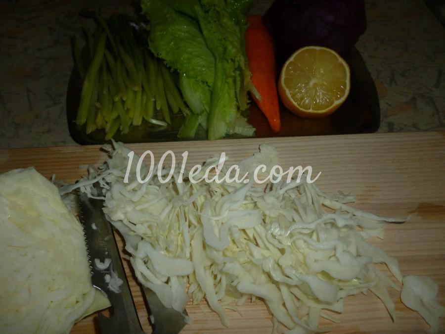 Капустный салат с черемшой: рецепт с пошаговым фото - Шаг №1