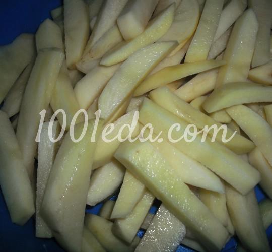 Картофель-фри в духовке с чесноком: рецепт с пошаговым фото - Шаг №1