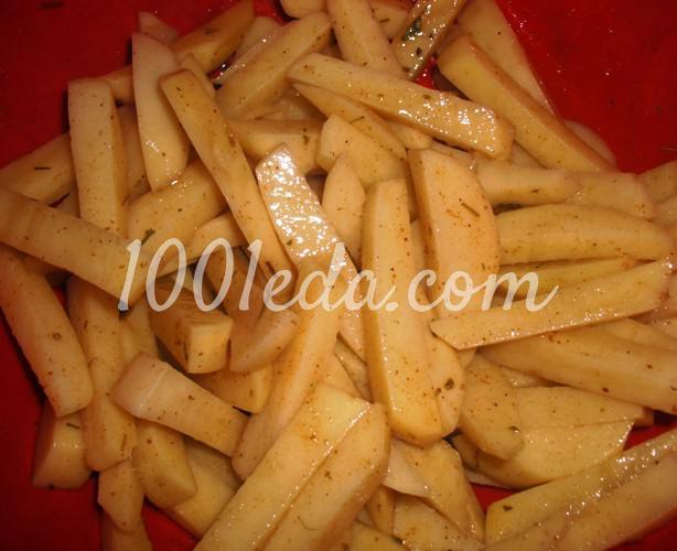 Картофель-фри в духовке с чесноком: рецепт с пошаговым фото - Шаг №2