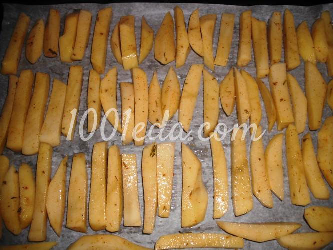 Картофель-фри в духовке с чесноком: рецепт с пошаговым фото - Шаг №3