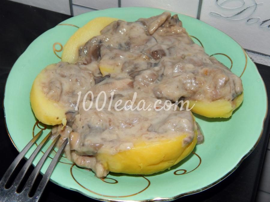 Картофель под молочно-грибным соусом: рецепт с пошаговым фото - Шаг №4