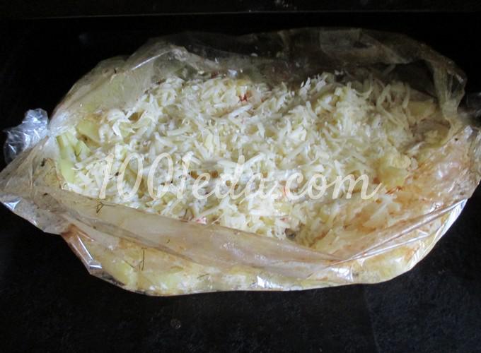 Картофель под сырной шапкой в рукаве: рецепт с пошаговым фото - Шаг №4