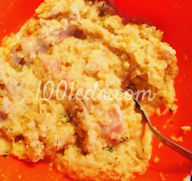 Картофельная бабка с курицей и грибами в глиняном горшочке: рецепт с пошаговым фото - Шаг №7