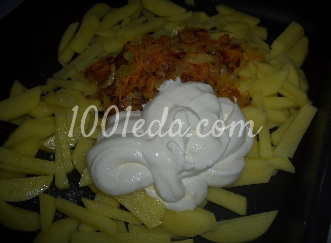 Картофельная запеканка с фрикадельками и помидорками черри: рецепт с пошаговым фото - Шаг №3