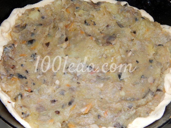 Картофельно-грибной пирог: рецепт с пошаговым фото - Шаг №3