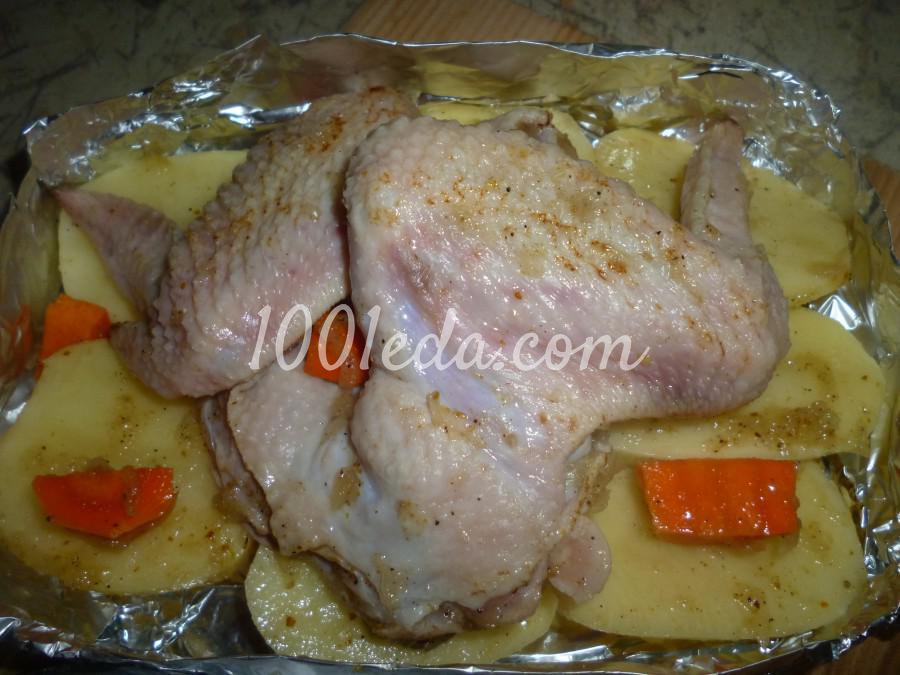 Картошка с куриными крылышками под розовой шубкой в духовке: рецепт с пошаговым фото - Шаг №4