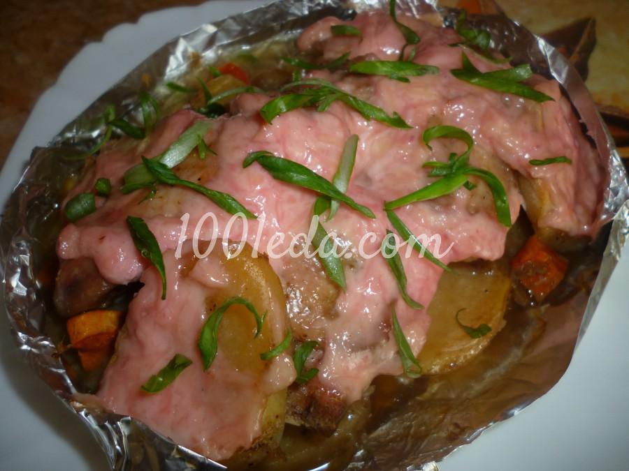 Картошка с куриными крылышками под розовой шубкой в духовке: рецепт с пошаговым фото - Шаг №8