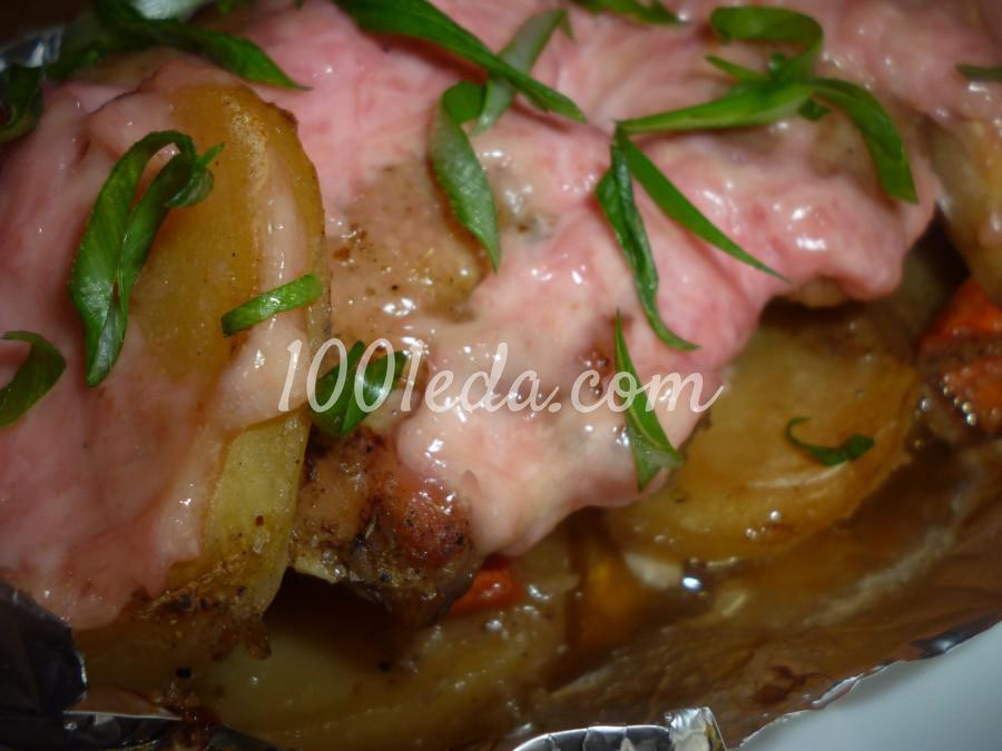 Картошка с куриными крылышками под розовой шубкой в духовке: рецепт с пошаговым фото - Шаг №9