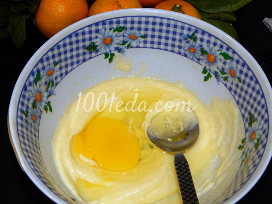 Кекс из цельнозерновой муки с мандаринами и грецкими орехами: рецепт с пошаговым фото - Шаг №3