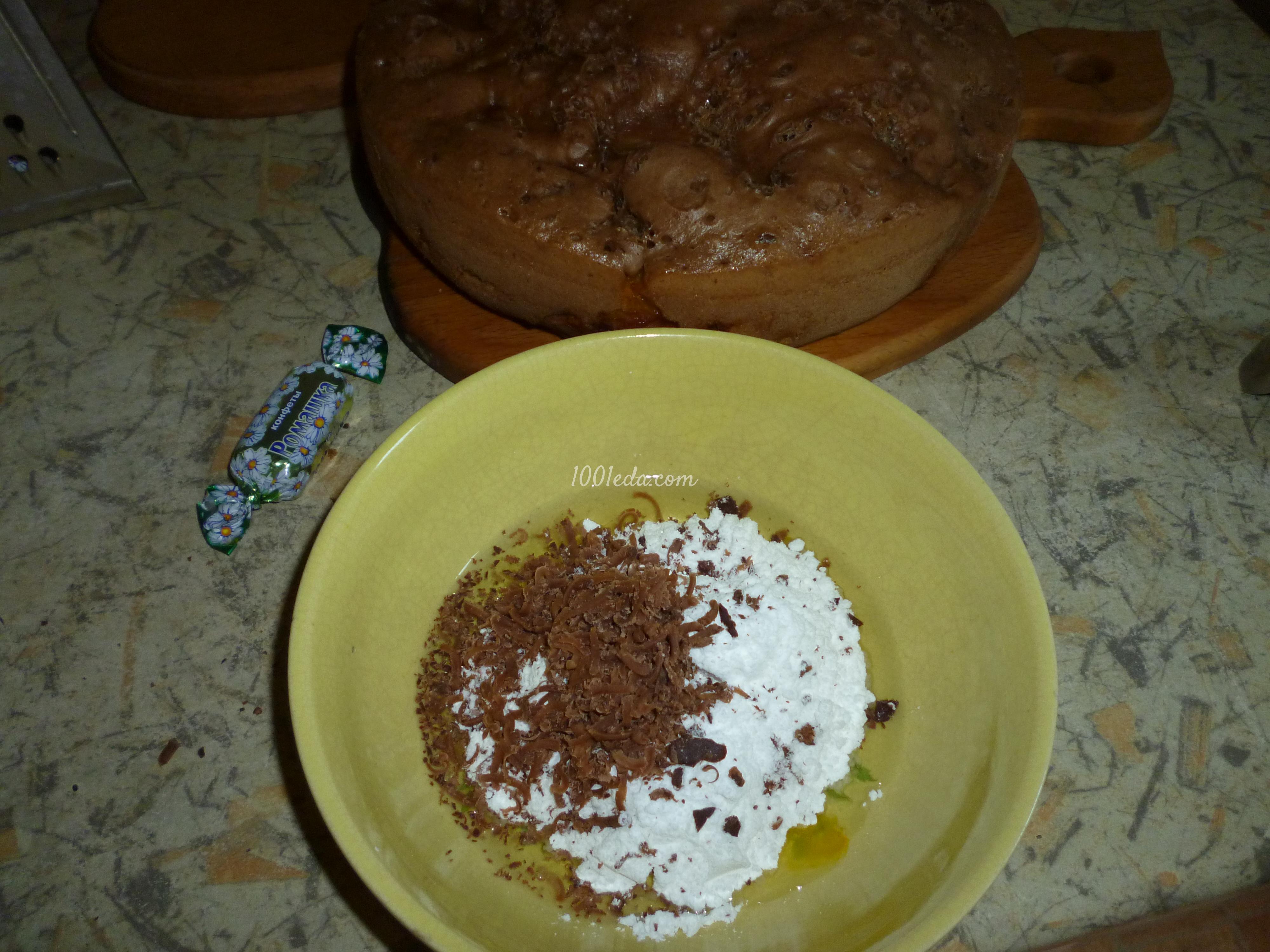 Шоколадный пирог с яблоками и персиком в мультиварке: рецепт с пошаговым фото - Шаг №7