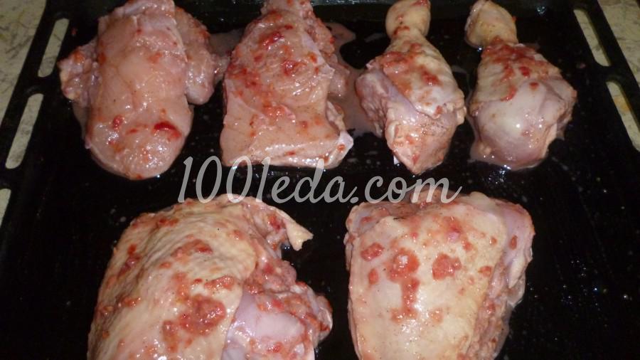 Курица, маринованная в вишне, под сыром с семечками: рецепт с пошаговым фото - Шаг №7