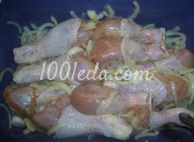 Курица, запеченная на хлебной подушке: рецепт с пошаговым фото - Шаг №3