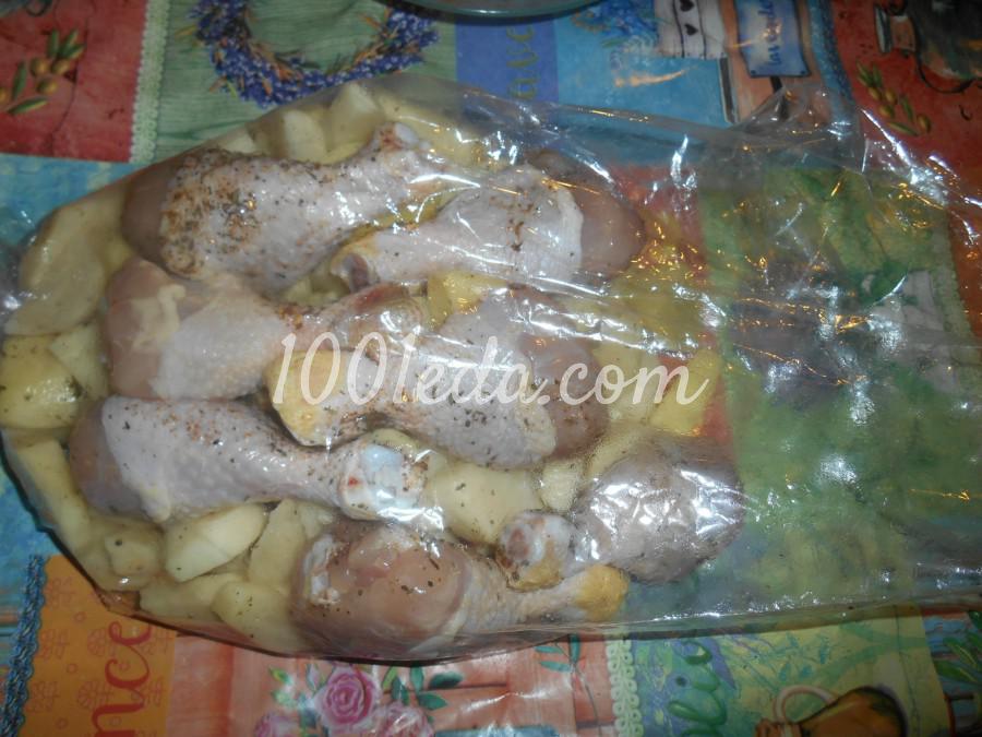 Куриные голени с картофелем, запечённые в рукаве: пошаговое фото - Шаг №3